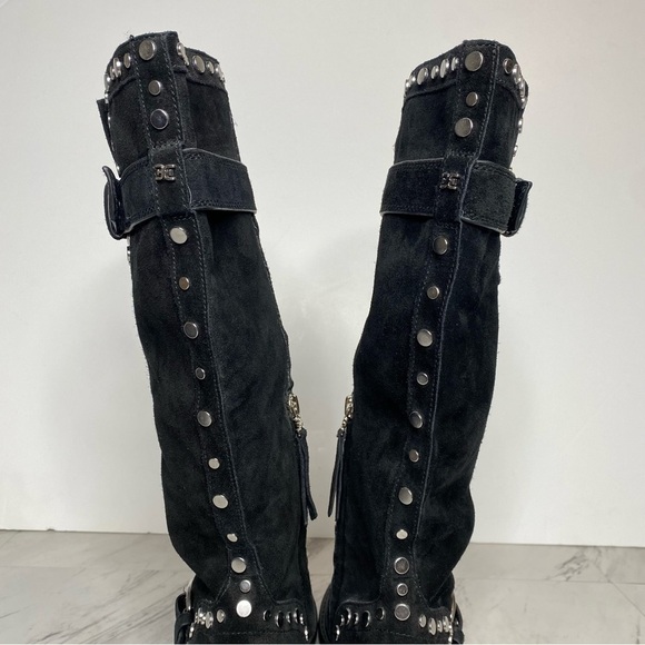 New! Sam Edelman Black Deryn Black Tall Boot 6 1/2 - Picture 5 of 14